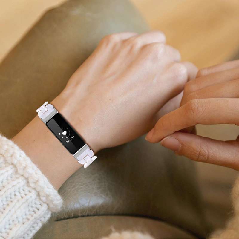 For Fitbit Inspire 2 / Inspire Oval Resin Watch Band(Pearl White)