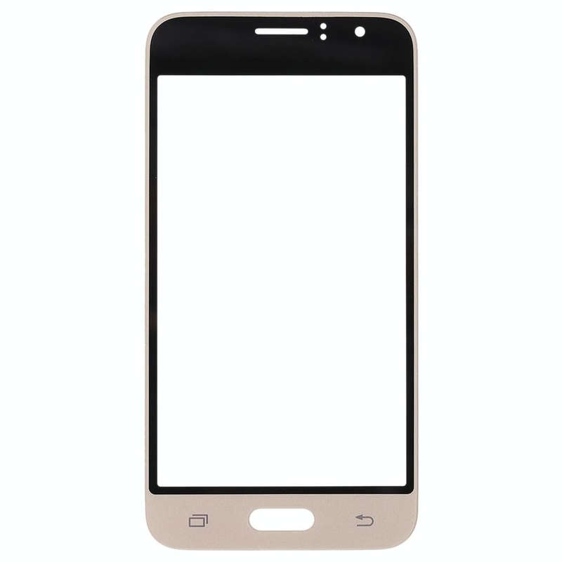For Samsung Galaxy J1 (2016) / J120 10pcs Front Screen Outer Glass Lens (Gold)