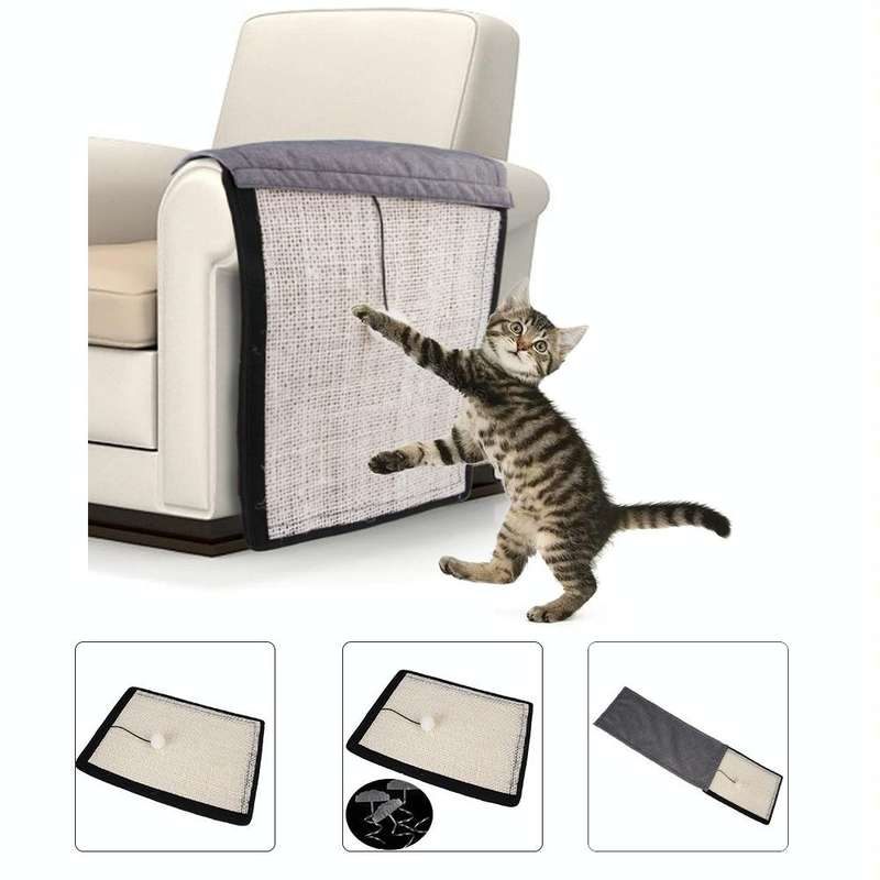 Natural sisal pet cat scratch board cat scratch pad sofa protector(Beige Handrail Pad)