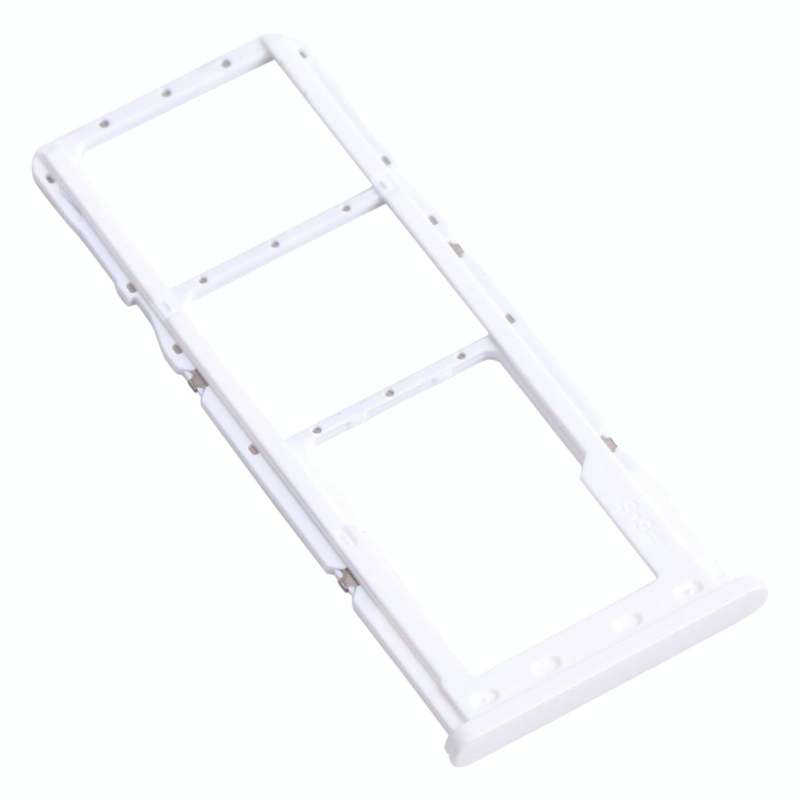 For Samsung Galaxy A22 SM-A225 SIM Card Tray + SIM Card Tray + Micro SD Card Tray (Silver)