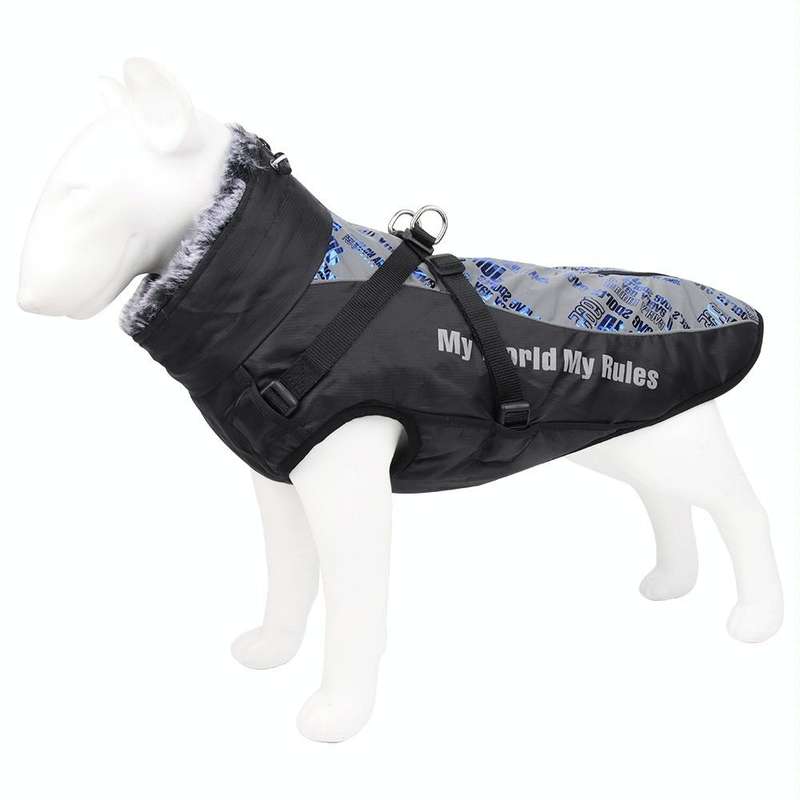 BL-683 Keep Warm Reflective Dog Clothes, Size: XXXL(Dazzling Blue)