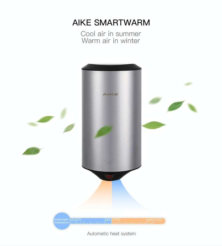 304 Stainless Steel Automatic SensorJet Hand Dryer High Speed Airflow for Home Hotel Airport Hand...