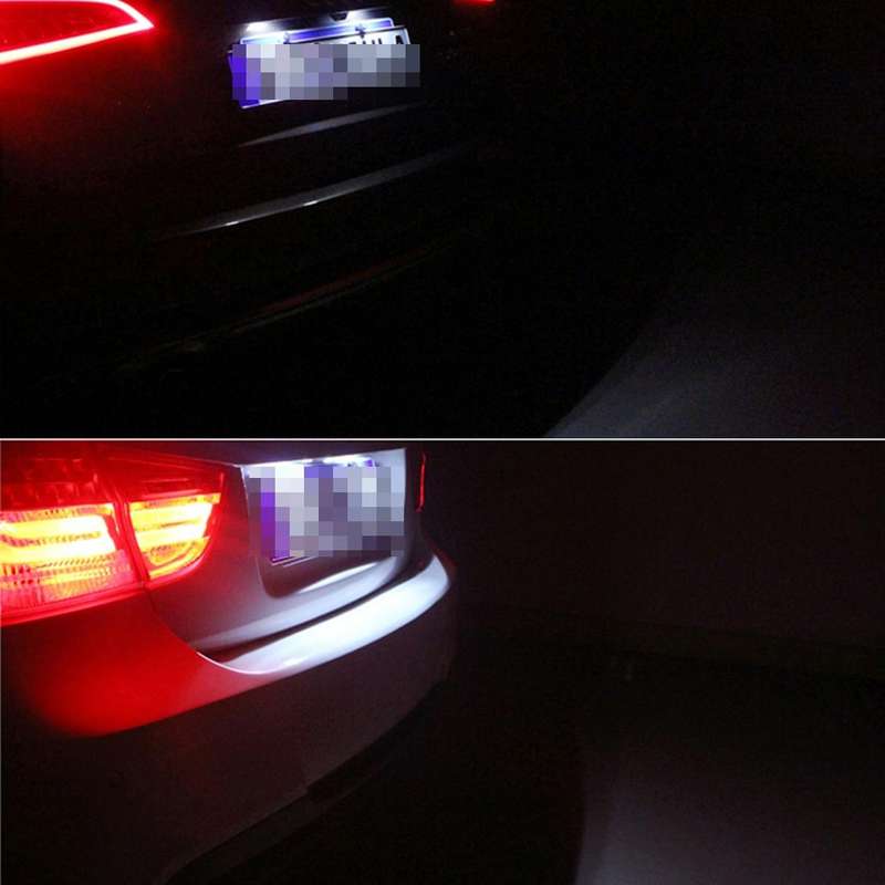 2 PCS Canbus License Plate Light with 24 SMD-3528 Lamps for Benz