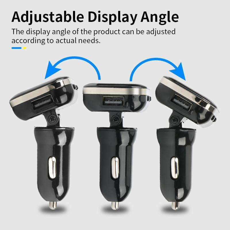 Q3 Mini Cigarette Lighter Car Wireless Tire Pressure Monitoring System TPMS Car Temperature Volta...