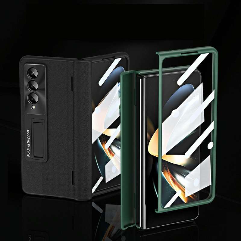 For Samsung Galaxy Z Fold4 5G 360 Full Body Integrated Hinge Folding Phone Case(Black)