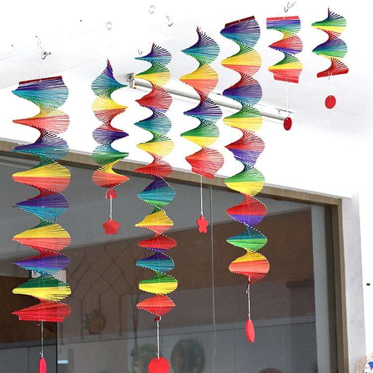 Classroom Wall Hanging Curtain Color Rotation Wind Turn, Size: 90x20cm
