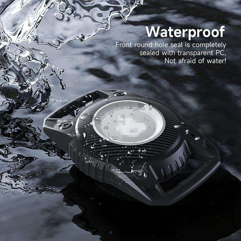 For AirTag Protective Case Three-proof All-inclusive IPX7 Waterproof Locator Cover(Black)