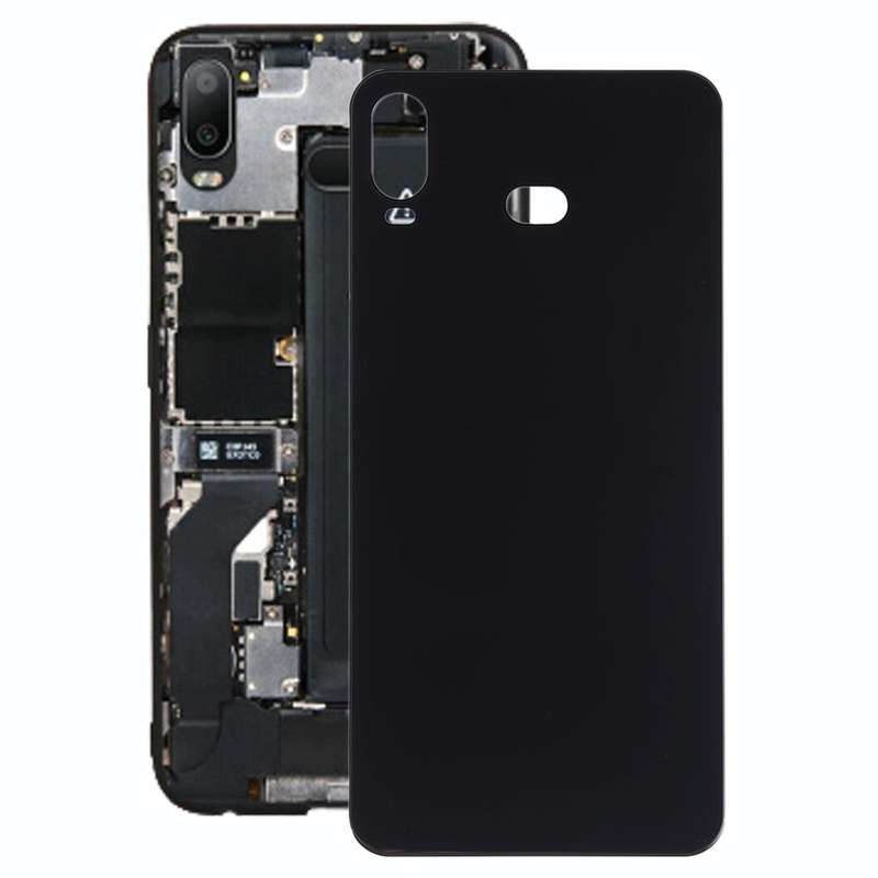 For Galaxy A6s Battery Back Cover (Black)