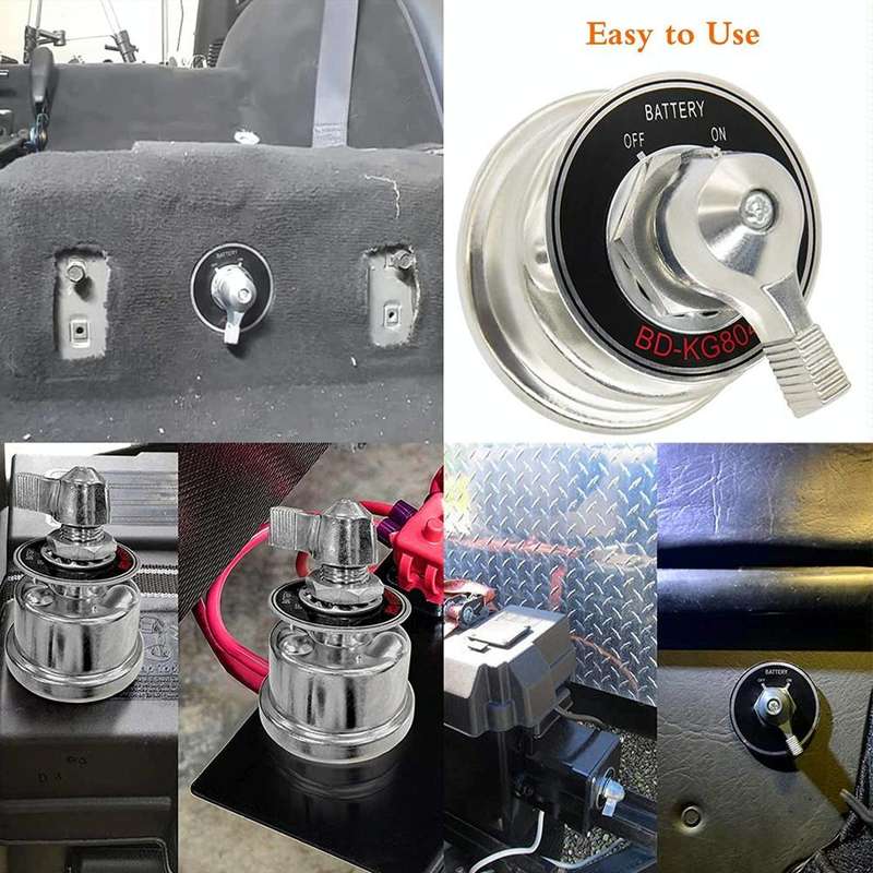 300A Car Ships RV High Current Battery Cut-Off Switch Battery Power Isolator With Accessories