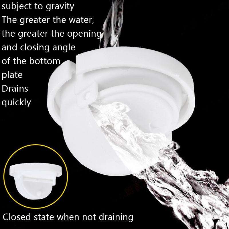 Household Deodorant Washbasin Water Pipe, Style: D White Flap No Basket With Overflow