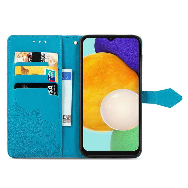 For Samsung Galaxy A13 5G Mandala Flower Embossed Horizontal Flip Leather Case with Holder & Card...