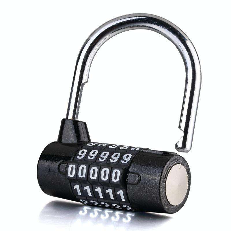 Large 5 Digit Combination Gym Cabinets Password Lock Tool Box Door Padlock(Blue)