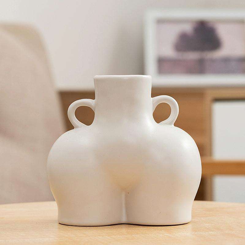 XQY-01 Home Ceramic Vase Decoration Crafts Ornaments Simulation Body Art Dried Flower Vase,Size: ...