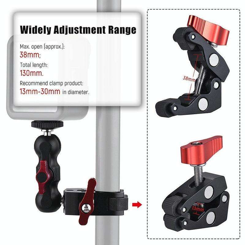 JMSUZ 124124 SLR Camera Rail Adjustable Clamp Magic Aarm
