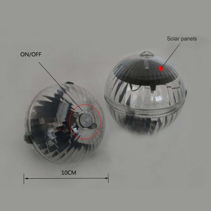 Solar Power Outdoor Pool Floating Ball Waterproof Light Garden Decoration Lamp(Colorful Light)