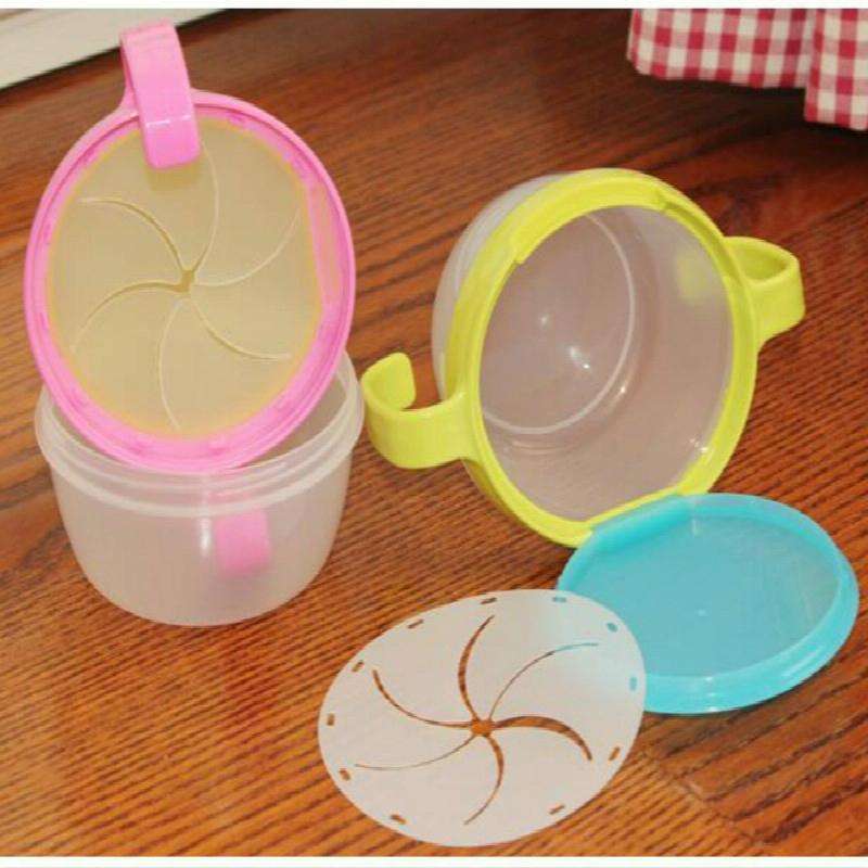 Baby Products Anti-sprinkling Design Baby Double Handle Biscuit Small Bowl Snack Cup(Watermelon Red)