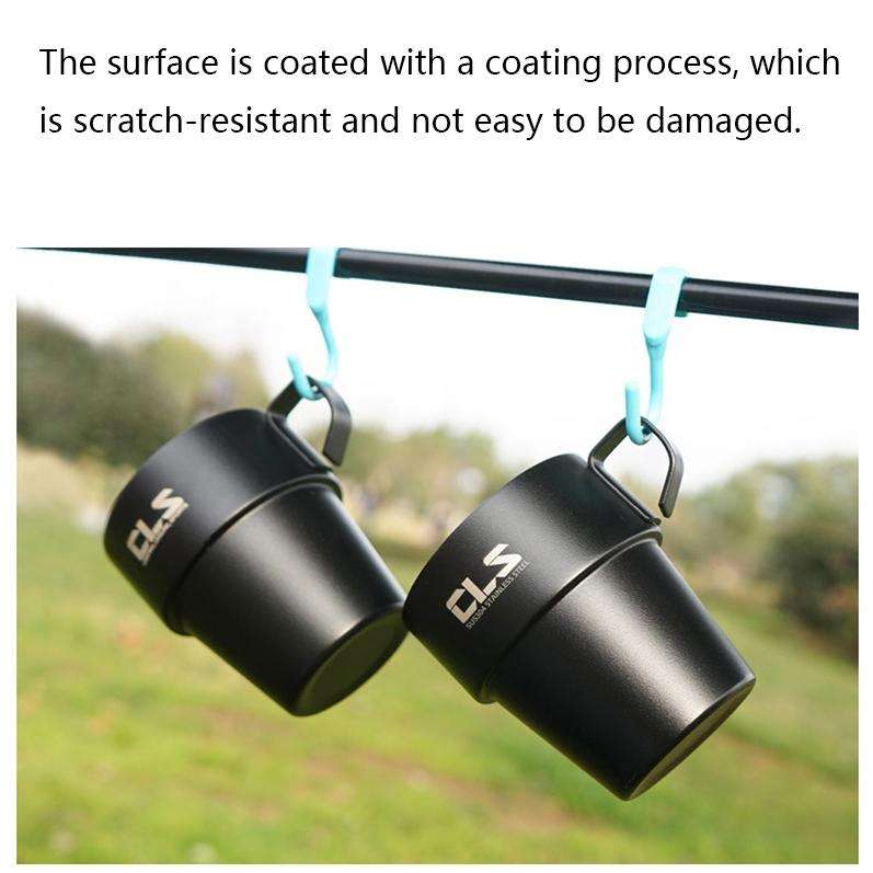 CLS 4 in 1 Outdoor 304 Stainless Steel Camping Cup(300ml)