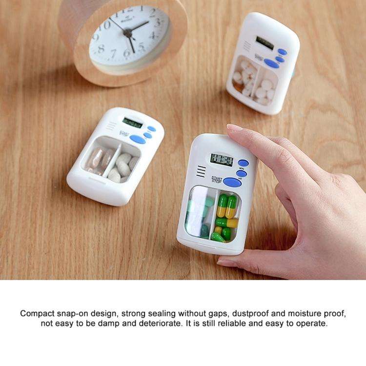 Smart portable Multi-Alarm Timer Pills Reminder Medicine Box(White)