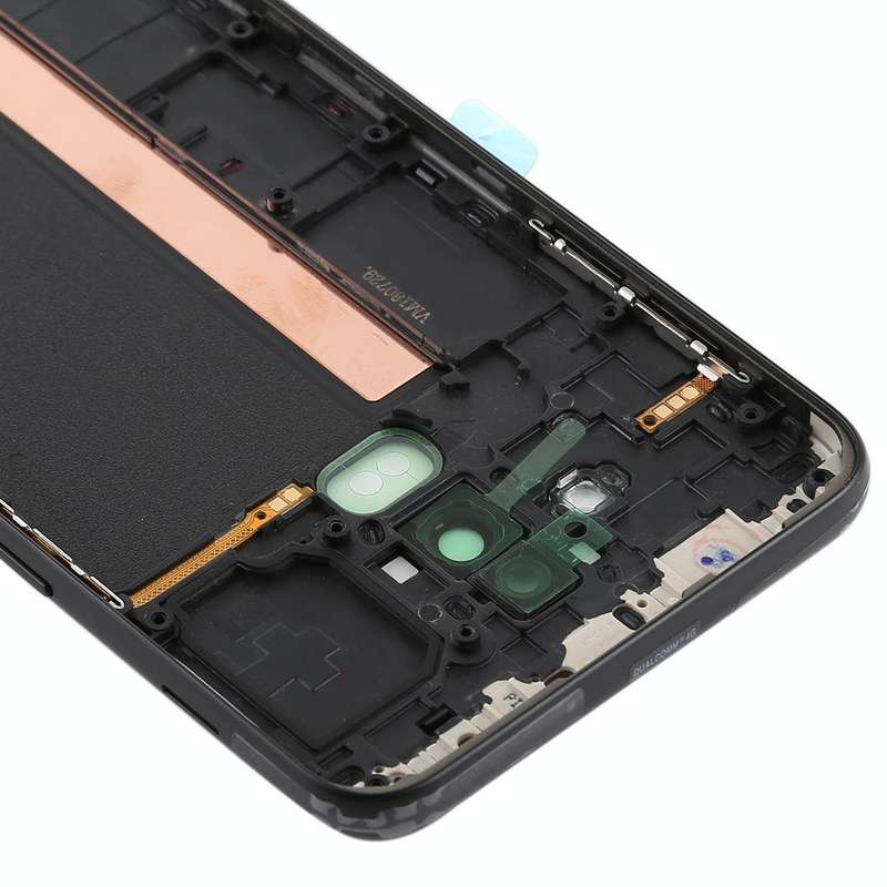 For Galaxy J8 (2018), J810F/DS, J810Y/DS, J810G/DS Back Cover with Side Keys & Camera Lens (Black)