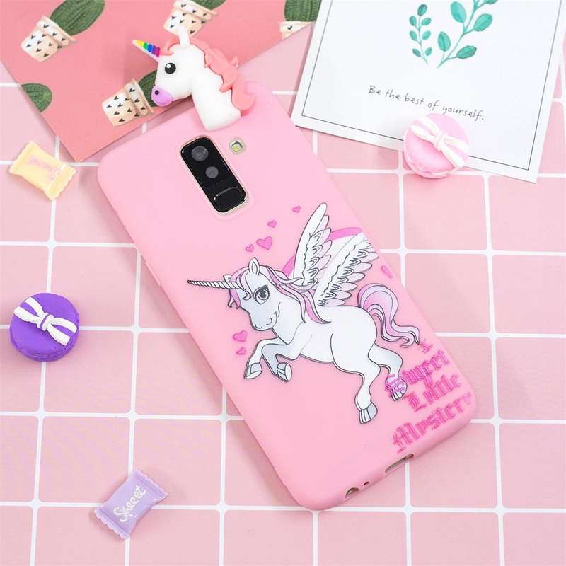 For Galaxy A6 (2018) Shockproof Cartoon TPU Protective Case(Unicorn)
