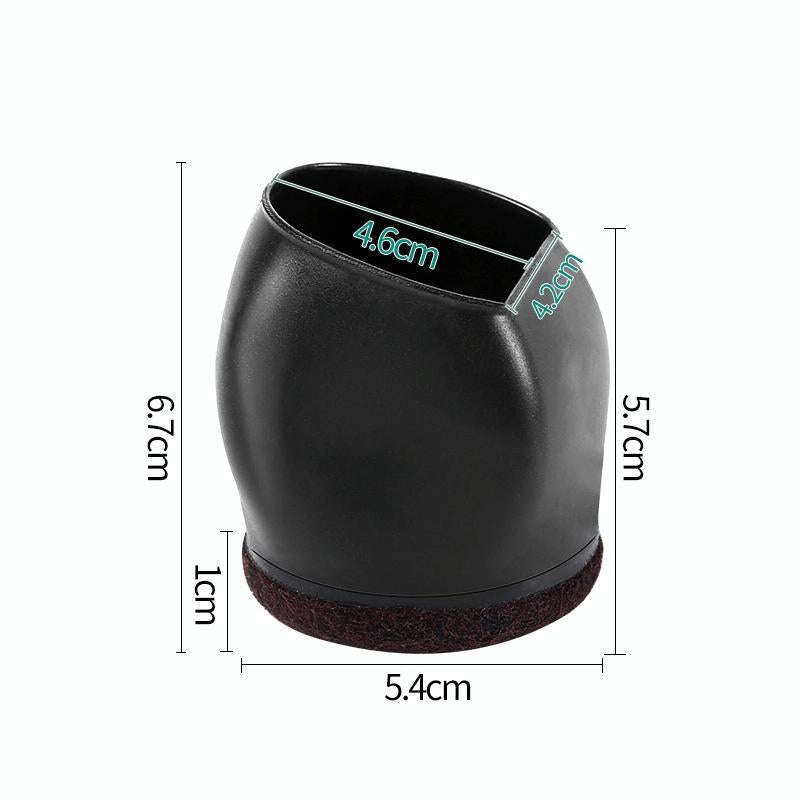 5pcs/set Wheel Chair Foot Cover Computer Chair Roller Fixer(Black)