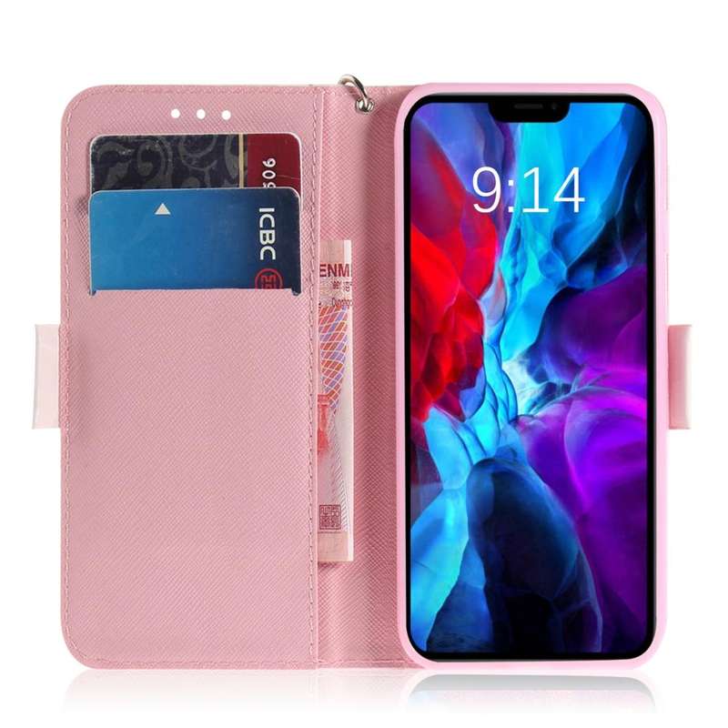 For iPhone 12 / 12 Pro 3D Colored Drawing Horizontal Flip Leather Case with Holder & Card Slots &...