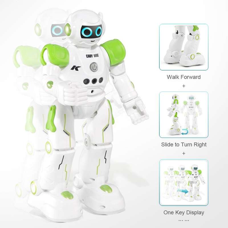 JJR/C R11 CADY WIKE Smart Touch Control Robot with LED Light, Support Waling / Sliding Mode (Blue)
