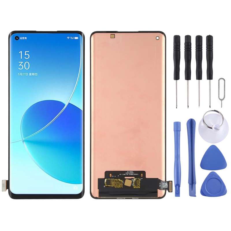 Original AMOLED Material LCD Screen and Digitizer Full Assembly for OPPO Reno6 Pro 5G / Reno6 Pro...