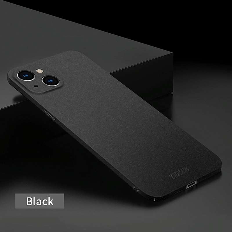 For iPhone 14 MOFI Fandun Series Frosted PC Ultra-thin Phone Case(Black)
