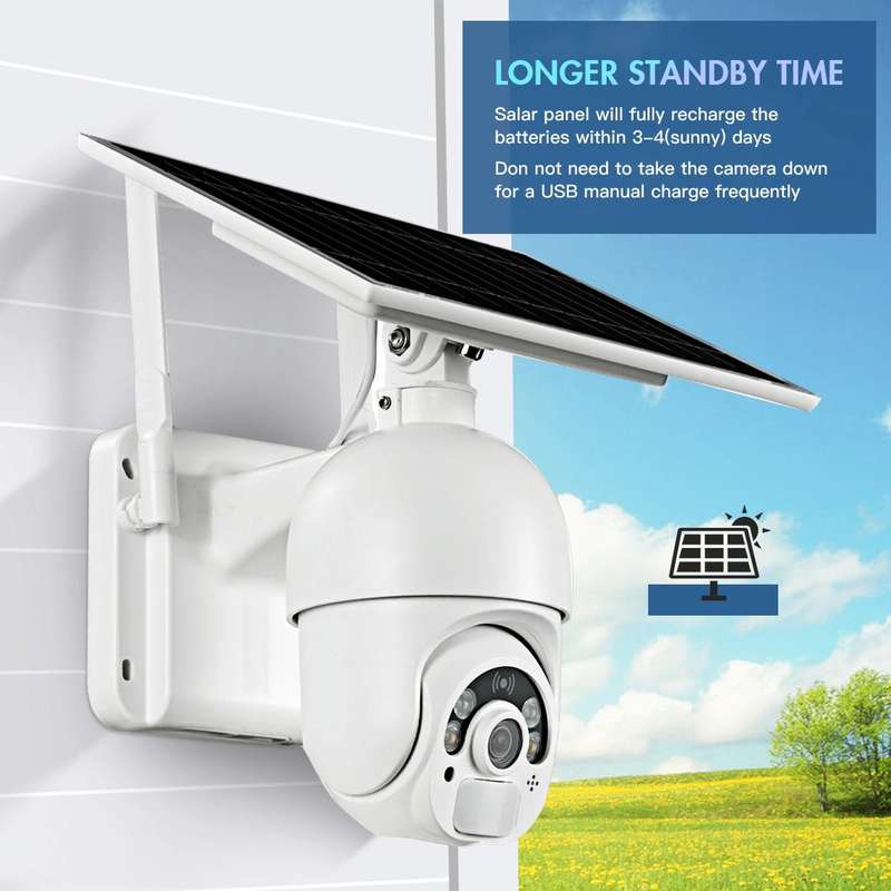 T22 1080P Full HD Solar Powered 4G Network EU Version Camera, Support PIR Alarm, Night Vision, Tw...