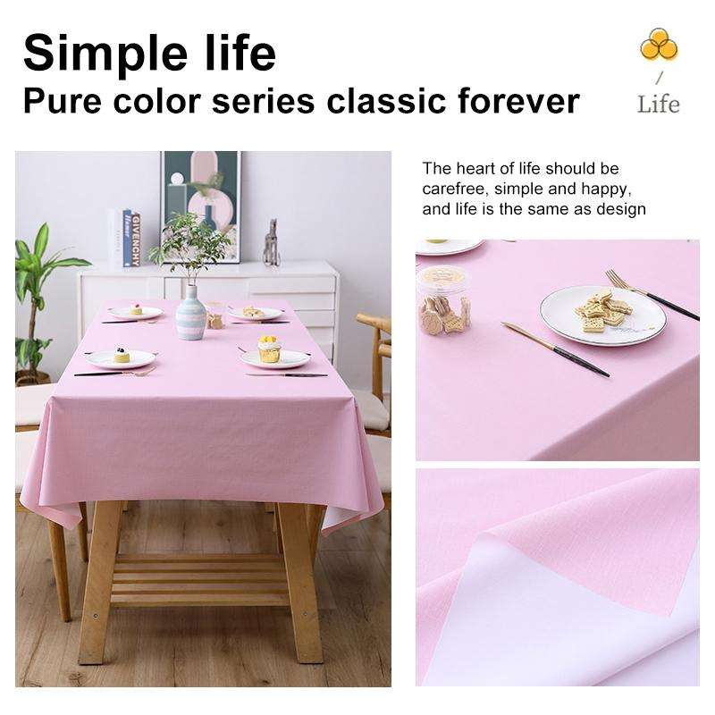140x140cm Solid Color PVC Waterproof Oil-Proof And Scald-Proof Disposable Tablecloth(Black)