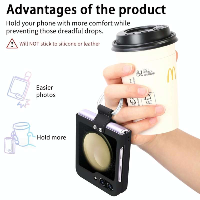 For Samsung Galaxy Z Flip5 5G Skin-feel Diamond Ring Shockproof Phone Case(Black)