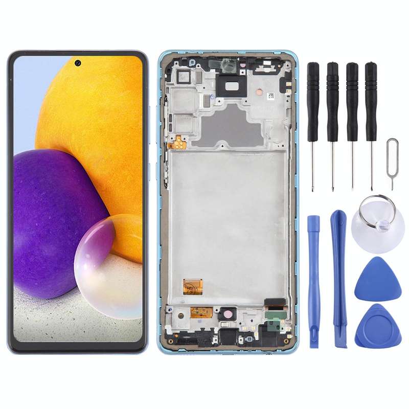 For Samsung Galaxy A72 4G SM-A725 6.43 inch Original LCD Screen Digitizer Full Assembly with Fram...