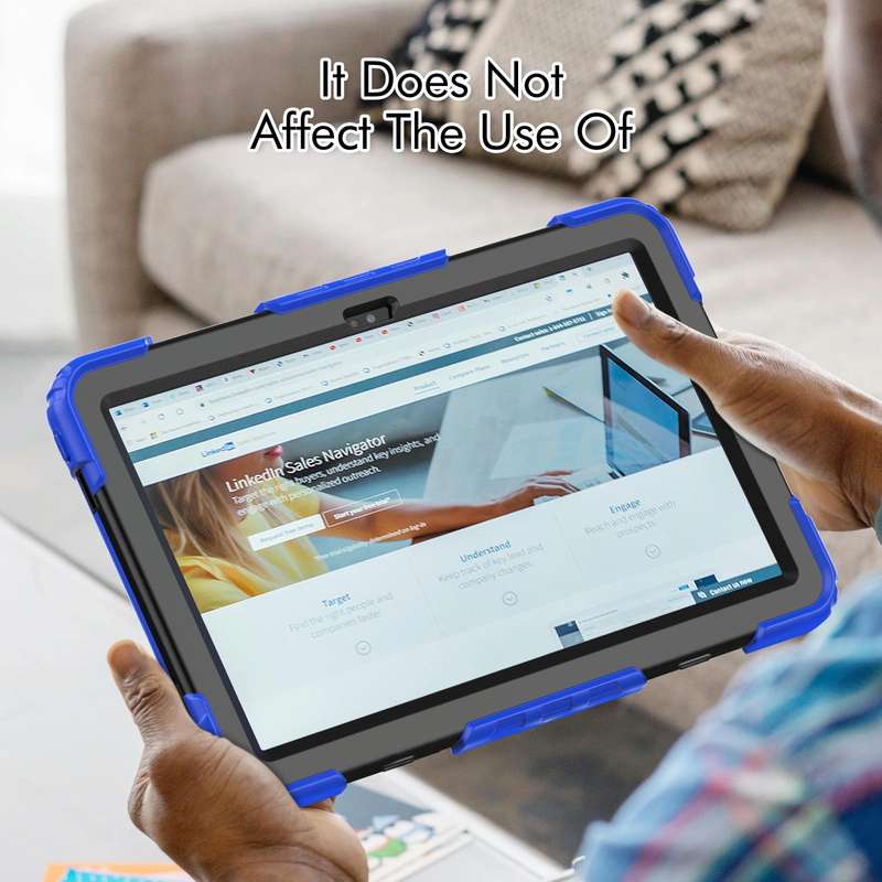 For Lenovo Tab M10 Plus 10.6 3rd Gen 2022 Silicone + PC Tablet Case(Black + Blue)