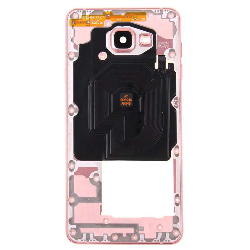 For Galaxy A7 (2016) / A7100  Middle Frame Bezel(Pink)