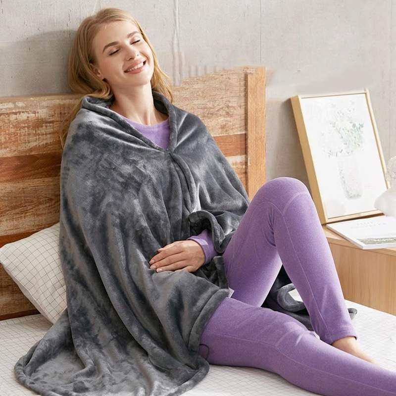 3-speed Temperature Control 8-zone Heating USB Electric Shawl Electric Blanket 150 x 85cm(Gray)