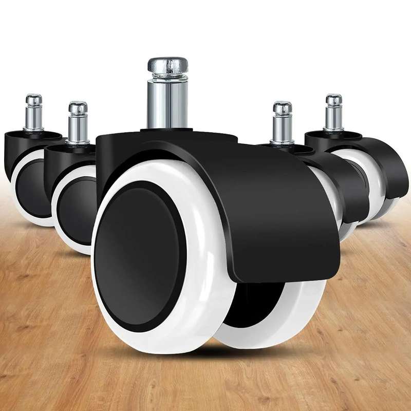 2 Inch 11 x 22mm Plunger Swivel Casters Chair Replacement Wheels(Gray)