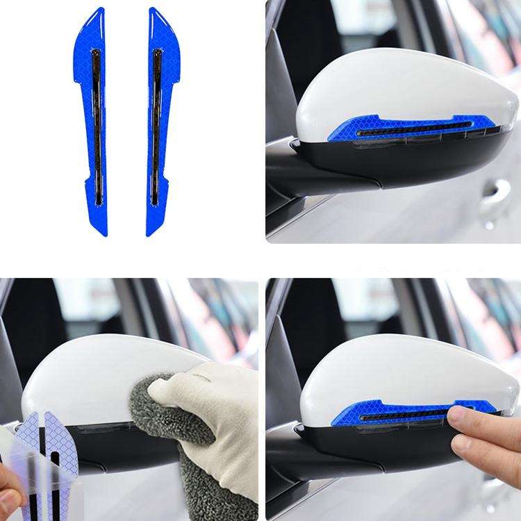 4 Sets Car Reflective Sticker Door Border Anti-Collision Strip Leaf Board Personality Rear View M...