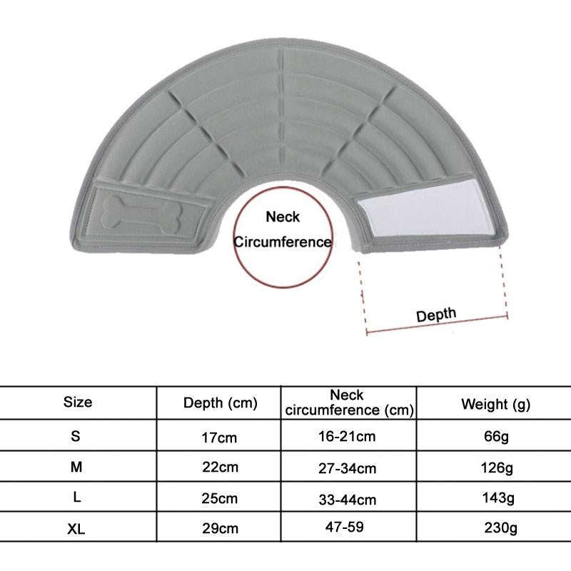 Pet Grooming Anti-Bite Neck Ring, Specification: M(Black)