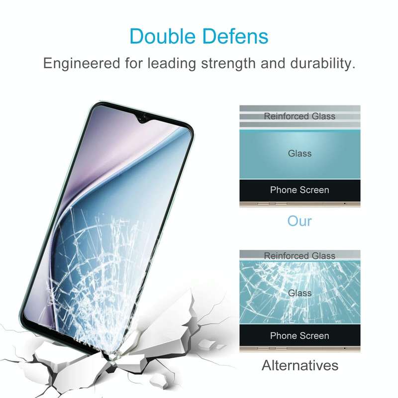 For Itel P38 50pcs 0.26mm 9H 2.5D Tempered Glass Film