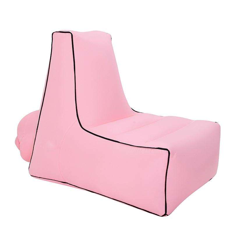 BB1082 Inflatable Sofa Inflatable Bed Outdoor Folding Portable Air Sofa Size: 85 x 80 x 75cm(Pink)