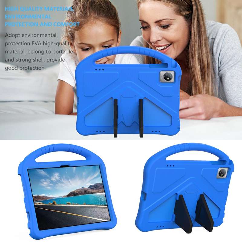 For Blackview Tab 70 WiFi 2023 EVA Shockproof Tablet Case with Holder(Blue)