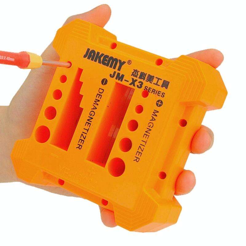 JAKEMY JM-X3 Magnetizer/Demagnetizer with Screwdriver Holes, Size: Large
