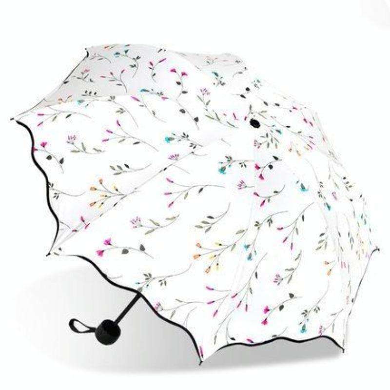 Folding Simple Dual-Purpose Sun Umbrella(White)
