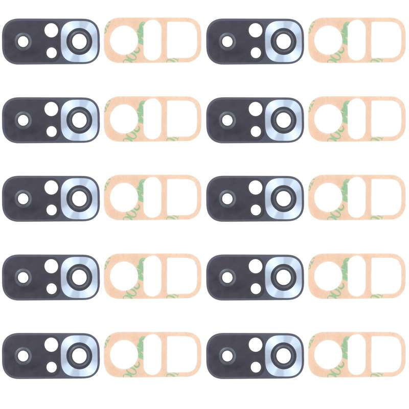10 PCS Back Camera Lens for Xiaomi Redmi Note 10S M2101K7BG M2101K7BI M2101K7BNY(Silver)