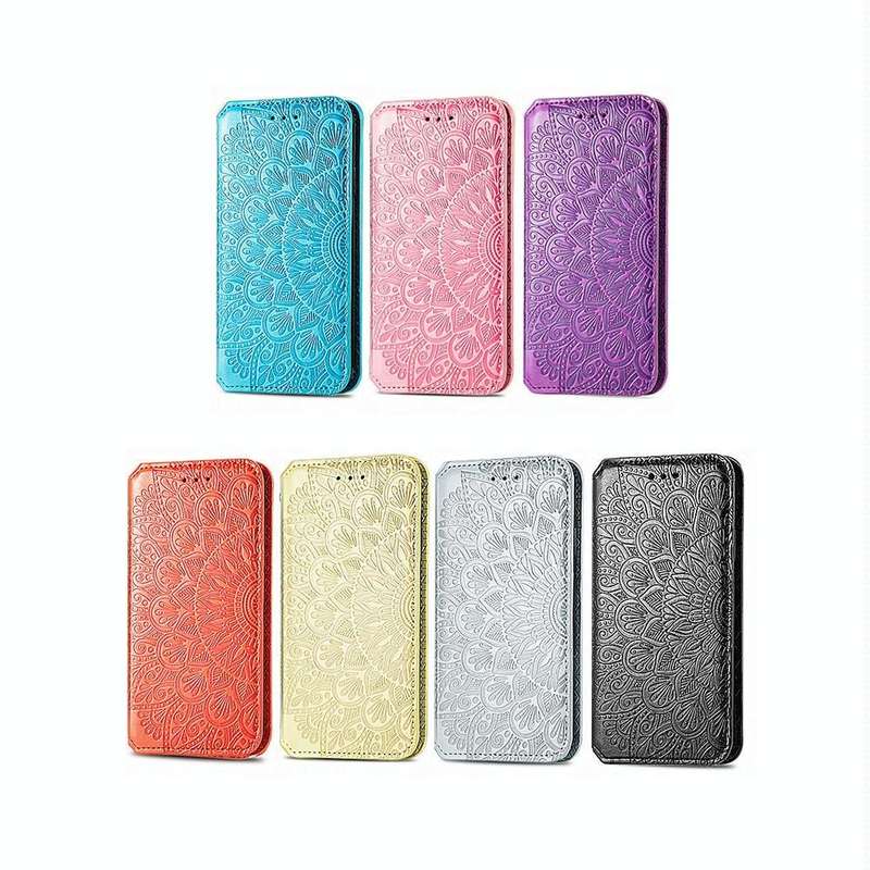 For Infinix X680 / Smart 4 Blooming Mandala Embossed Pattern Magnetic Horizontal Flip Leather Cas...