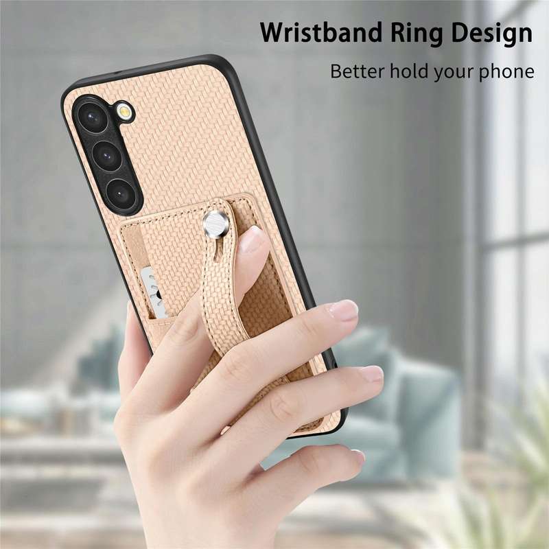 For Samsung Galaxy A54 5G Wristband Kickstand Wallet Back Phone Case with Tool Knife(Black)