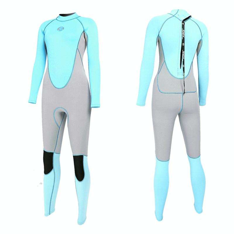 SLINX 1710 3mm Neoprene Super Elastic Wear-resistant Warm Contrast Long-sleeved One-piece Diving ...