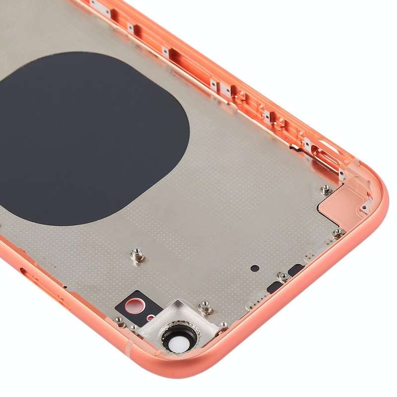 Back Housing Cover with Camera Lens & SIM Card Tray & Side Keys for iPhone XR(Coral)