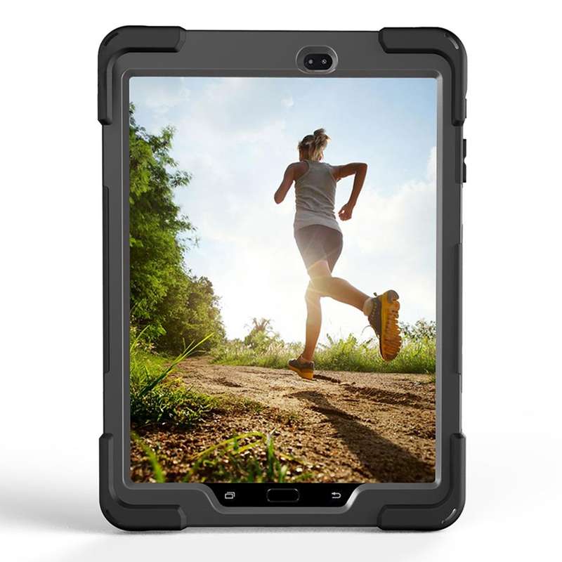For Galaxy Tab S3 9.7 inch T820 360 Degree Rotation PC + Silicone Protective Case with Holder & H...